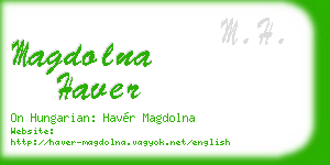 magdolna haver business card