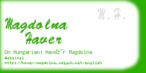 magdolna haver business card